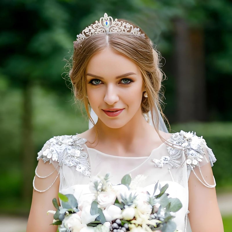AXX Princess Crown for Women, Crystal Queen Tiaras for Girls Bridal Hair Accessories Gifts for Birthday Wedding Prom, Bridal Party, Pageant, Halloween Christmas Costume - Image 3
